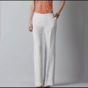 Ann Taylor White Bootcut Petite Pants